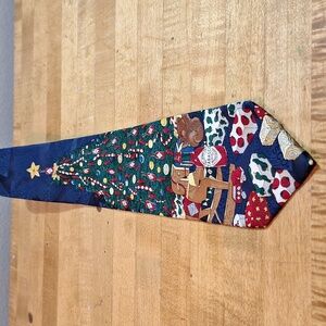 Tabasco‎ Christmas Tree Tie Navy Packages Louisiana Hot Sauce 3.5" Width